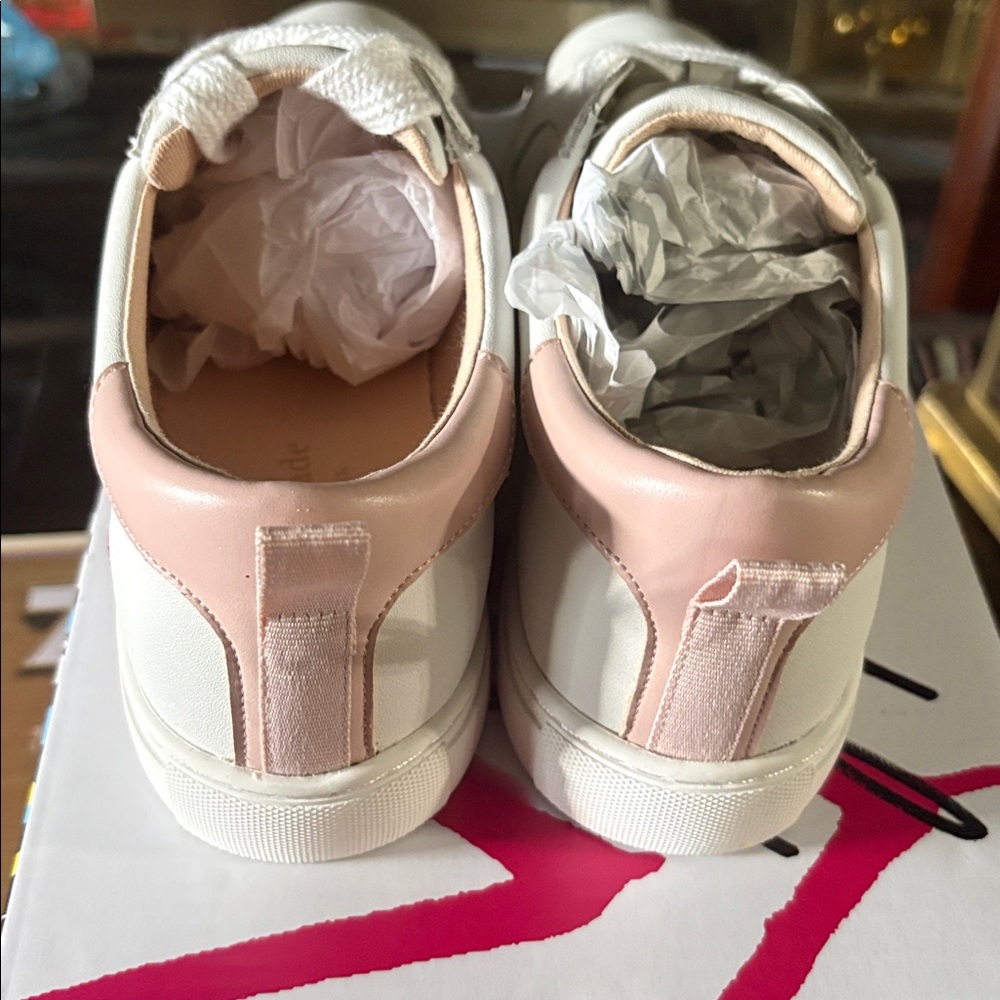 Kate Spade Women's Sneakers in White and Pink - Picture 10 of 11